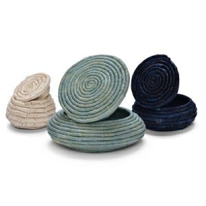 Accents |   Coastal Lidded Boxes – Set of 3 Accents Accents