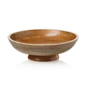 Accents |   Kaala Ribbed Pedestal Bowl Accents Accents