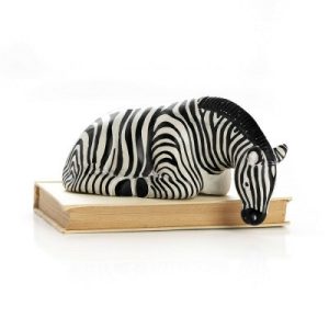 Accents |   Zebra Soapstone Shelf Sculpture Accents Accents