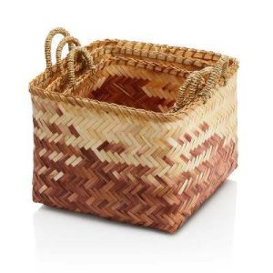 Baskets |   Dusk Ombre Bamboo Baskets – Set of 3 Baskets Baskets