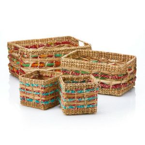 Baskets |   Katra Sari Storage Baskets – Set of 4 Baskets Baskets