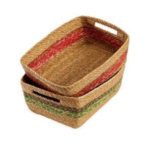 Baskets |   Large Chindi Dora Baskets – Set of 2 Baskets Baskets