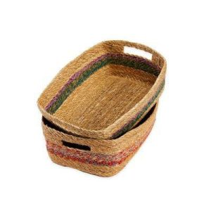 Baskets |   Small Chindi Dora Baskets – Set of 2 Baskets Baskets