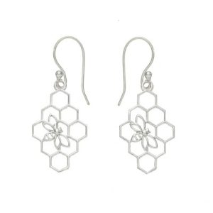 Bees & Blooms |   Beehive Silver Earrings Bees & Blooms Bees & Blooms