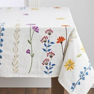 Bees & Blooms |   Shalimar Meadow Standard Tablecloth Bees & Blooms Bees & Blooms