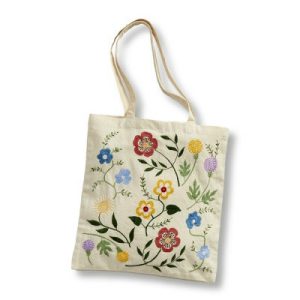 Bees & Blooms |   Wildflower Embroidered Tote Bees & Blooms Bees & Blooms