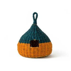 Birdhouses & Feeders |   Teal Gourd Birdhouse Baskets Baskets