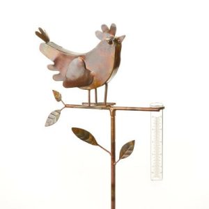 Decor |   Rooster Rain Gauge Stake Decor Decor