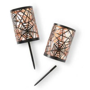 Decor |   Spiderweb Lanterns – Set of 2 With Stakes Decor Decor