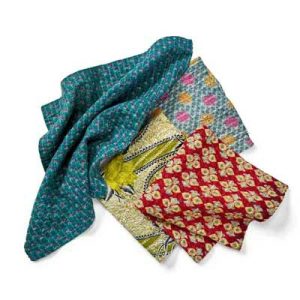 Eco Living |   Kantha Napkins – Set of 4 Eco Living Eco Living