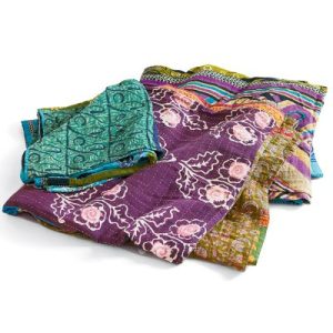 Eco Living |   Kantha Patchwork Cool Square Throw Eco Living Eco Living