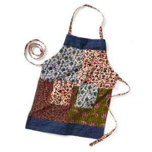 Eco Living |   Little Cook’s Upcycled Sari & Denim Apron Eco Living Eco Living