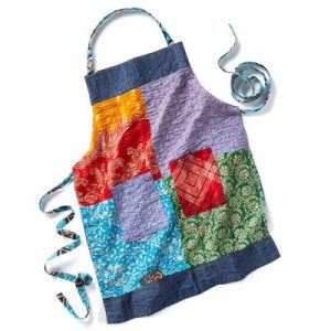 Kitchen Textiles |   Upcycled Sari & Denim Apron Eco Living Eco Living