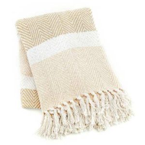 Pillows & Throws |   Natural Stripe Rethread Throw Home Pillows & Throws