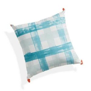 Pillows & Throws |   Reversible Watercolor Gingham Pillow Home Pillows & Throws