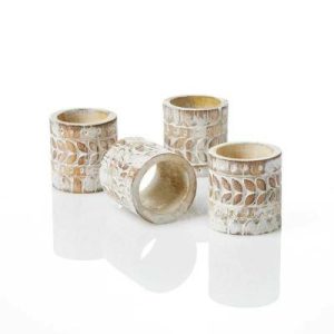 Serveware |   Badhana Napkin Rings – Set of 4 Kitchen Serveware