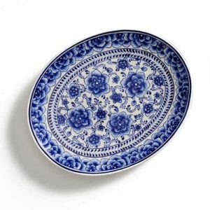 Serveware |   Indigo Bloom Platter Kitchen Serveware