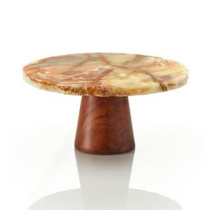 Serveware |   Rough-Edge Onyx Cake Stand Kitchen Serveware