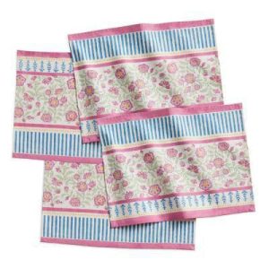 Table Textiles |   Ayla Block Print Placemats – Set of 4 Kitchen Table Textiles