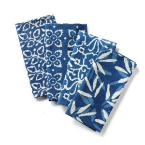 Table Textiles |   Indigo Dabu Napkins – Set of 4 Kitchen Table Textiles