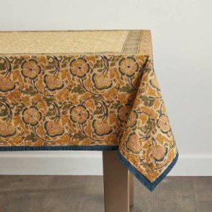 Table Textiles |   Kalamkari Meadow Tablecloths Kitchen Table Textiles