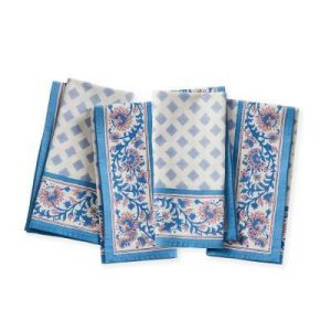 Table Textiles |   Pangara Block Print Napkins – Set of 4 Kitchen Table Textiles