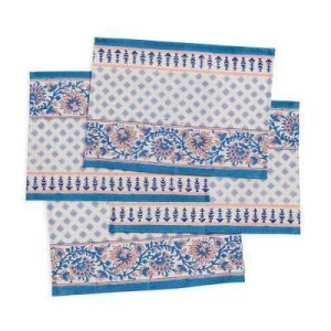 Table Textiles |   Pangara Block Print Placemats – Set of 4 Kitchen Table Textiles