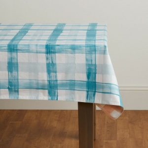 Table Textiles |   Reversible Watercolor Gingham Tablecloth – Standard Kitchen Table Textiles