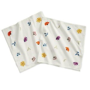 Table Textiles |   Shalimar Meadow Napkins – Set of 2 Bees & Blooms Bees & Blooms