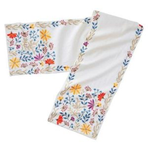 Table Textiles |   Shalimar Meadow Table Runner Bees & Blooms Bees & Blooms