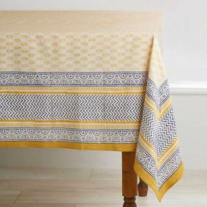 Table Textiles |   Sunny Sanganer Tablecloths Kitchen Table Textiles