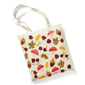 Travel & Totes |   Fall Foliage Embroidered Tote Fashion Travel & Totes