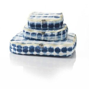 Travel & Totes |   Indigo Shibori Packing Cubes – Set of 3 Fashion Travel & Totes