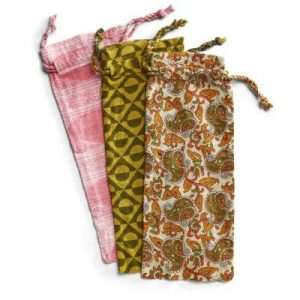 Travel & Totes |   Sari Wine Bags – Set of 3 Fashion Travel & Totes