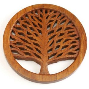 Trivets & Coasters |   Tree of Life Shesham Trivet Kitchen Trivets & Coasters