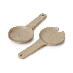 Utensils & Tools |   Stone Gray Dhabba Serving Utensils – Set of 2 Kitchen Serveware