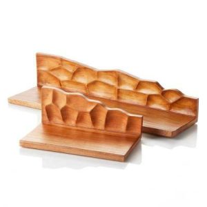 Wall Art |   Sculpted Neem Shelves – Set of 2 Accents Accents