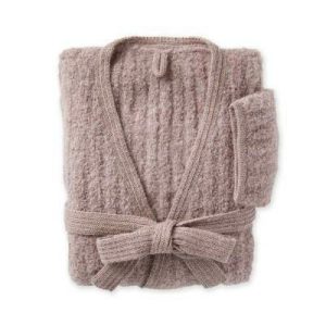 Wellness |   Soft Rose Boucle Alpaca Robe Fashion Wellness