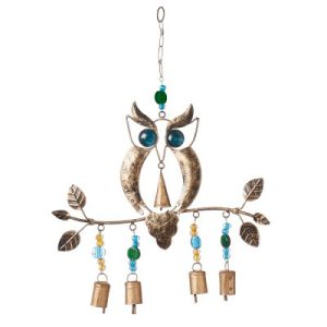 Wind Chimes |   Recycled Owl Chime Garden Wind Chimes