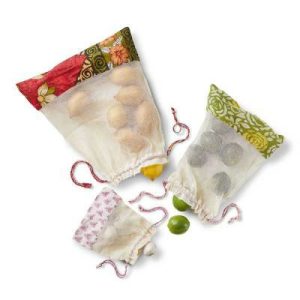 Eco Living |   Reusable Sari Produce Bags – Set of 3 Eco Living Eco Living